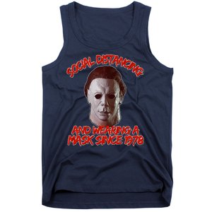 Social Distancing Wearing A Mask Since 1978 Halloween Tank Top