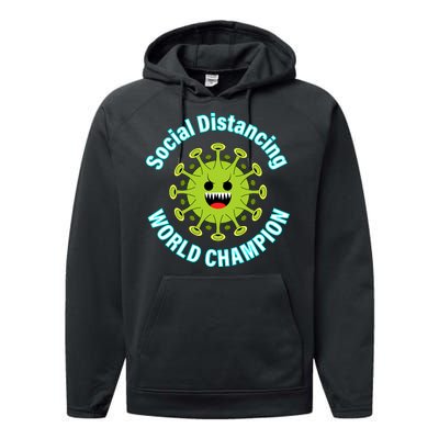 Social Distancing World Champion Performance Fleece Hoodie