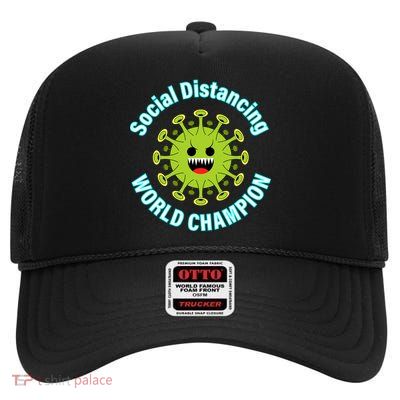 Social Distancing World Champion High Crown Mesh Back Trucker Hat