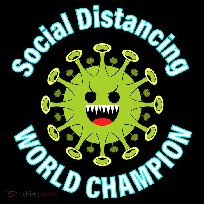 Social Distancing World Champion Flexfit Unipanel Trucker Cap
