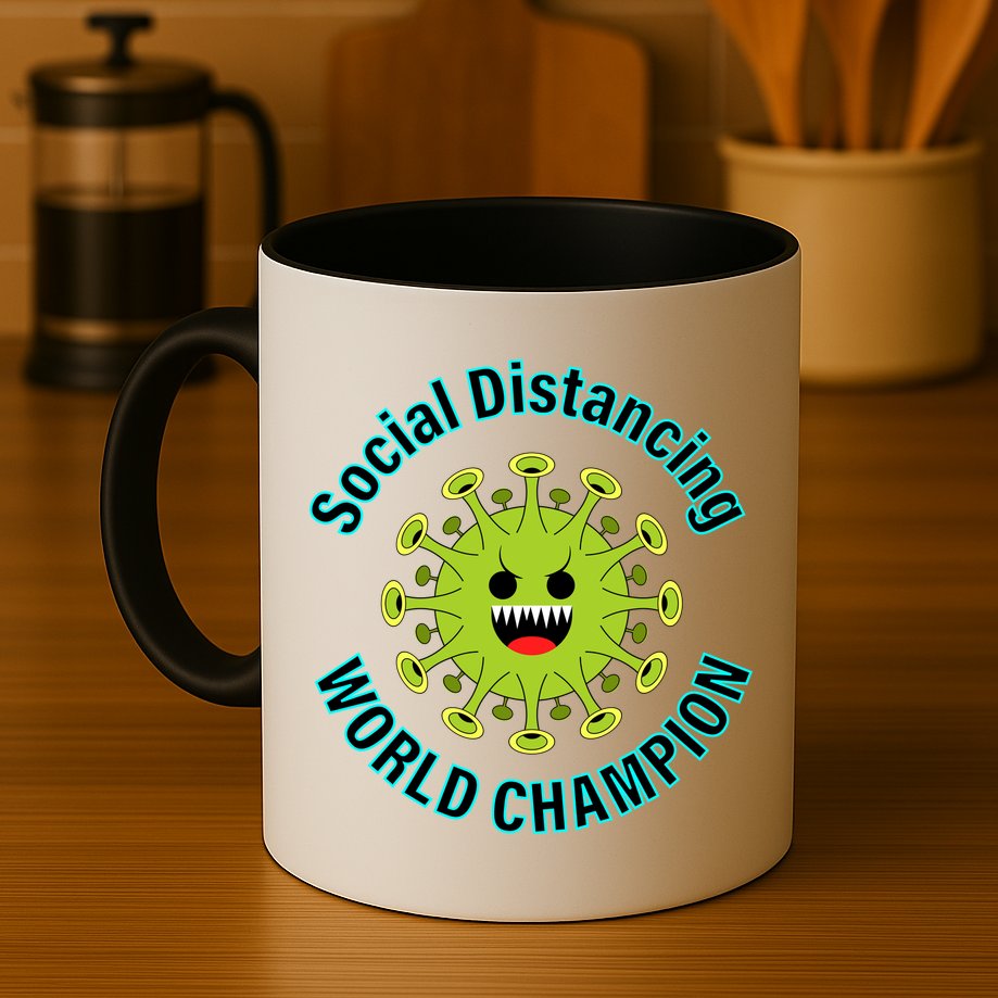 Social Distancing World Champion Mug