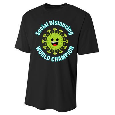 Social Distancing World Champion Performance Sprint T-Shirt