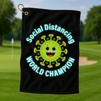 Social Distancing World Champion Golf Towel
