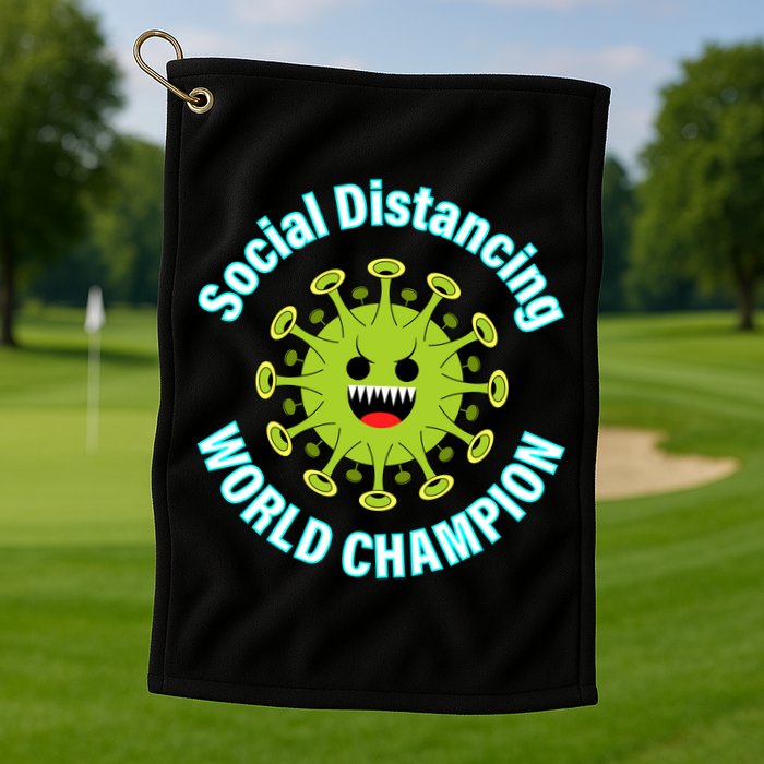 Social Distancing World Champion Golf Towel