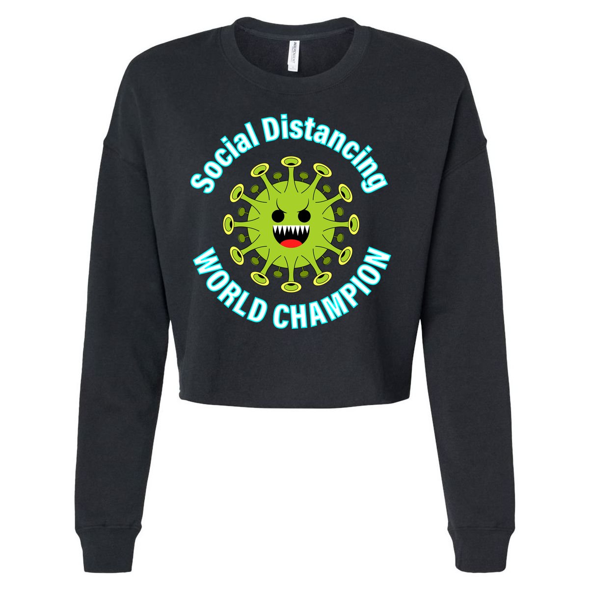 Social Distancing World Champion Cropped Pullover Crew
