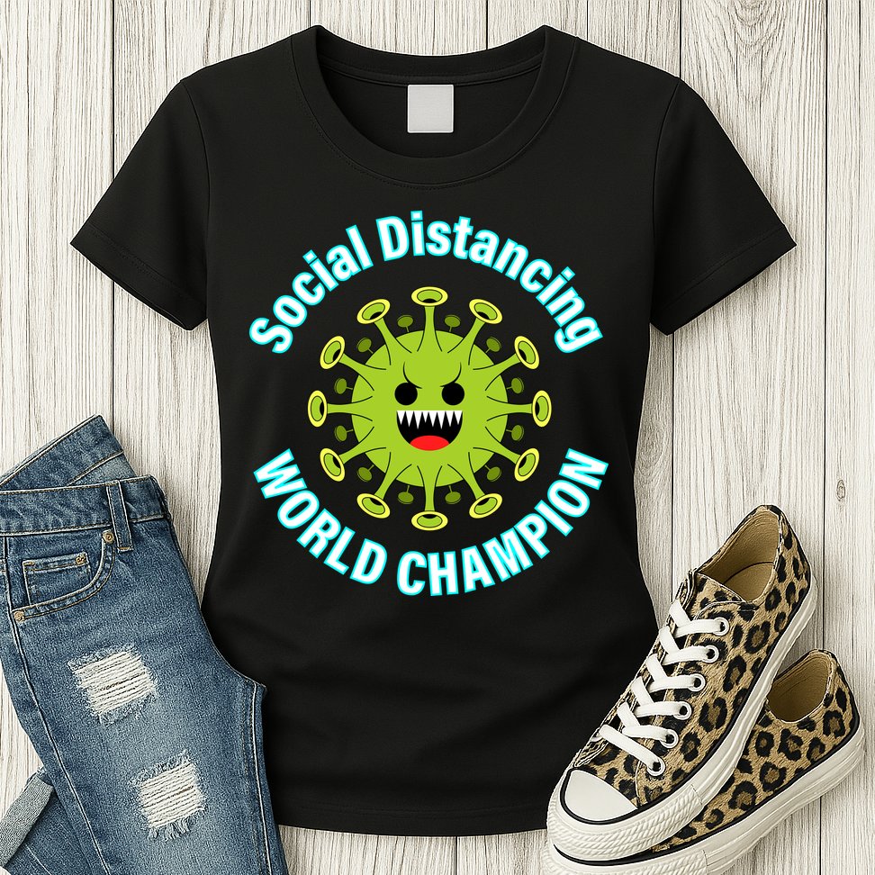 Social Distancing World Champion Womens T-Shirt