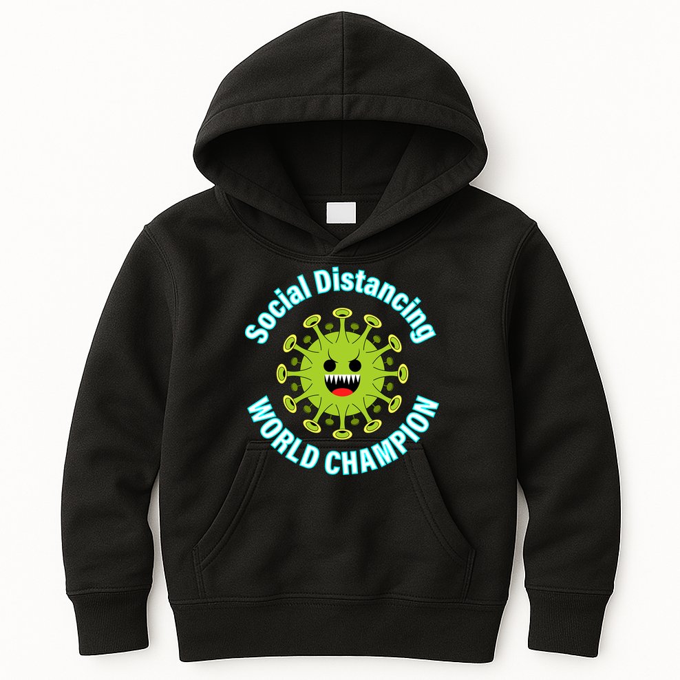 Social Distancing World Champion Kids Hoodie