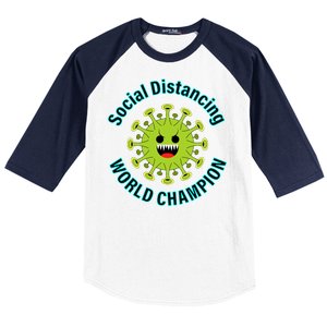 Social Distancing World Champion Baseball Sleeve Shirt