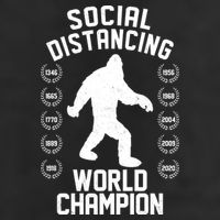 Social Distancing World Champion Sasquatch Cool Comfort Performance Bucket Hat