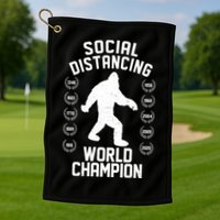Social Distancing World Champion Sasquatch Golf Towel