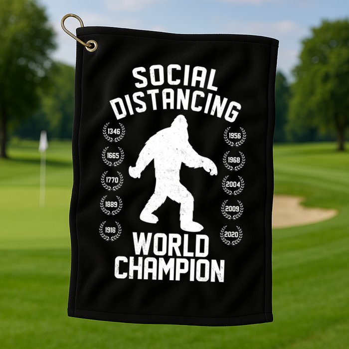 Social Distancing World Champion Sasquatch Golf Towel
