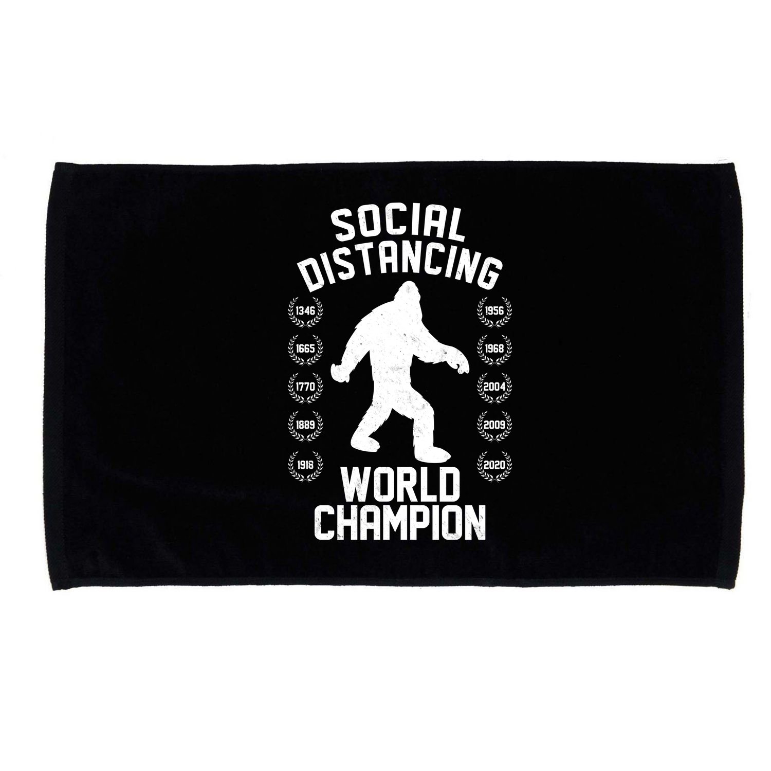 Social Distancing World Champion Sasquatch Microfiber Hand Towel
