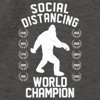Social Distancing World Champion Sasquatch Vector Backpack
