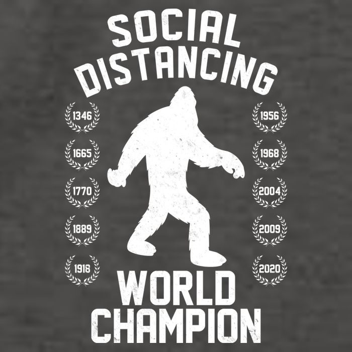 Social Distancing World Champion Sasquatch Vector Backpack