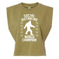 Social Distancing World Champion Sasquatch Garment-Dyed Women's Muscle Tee