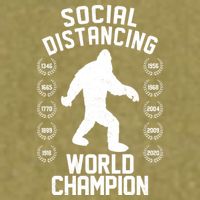 Social Distancing World Champion Sasquatch Garment-Dyed Women's Muscle Tee