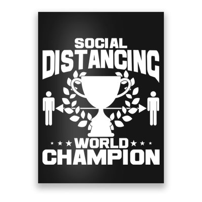 Social Distancing World Champion Trophy Poster