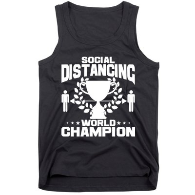 Social Distancing World Champion Trophy Tank Top