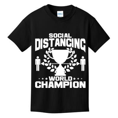 Social Distancing World Champion Trophy Kids T-Shirt