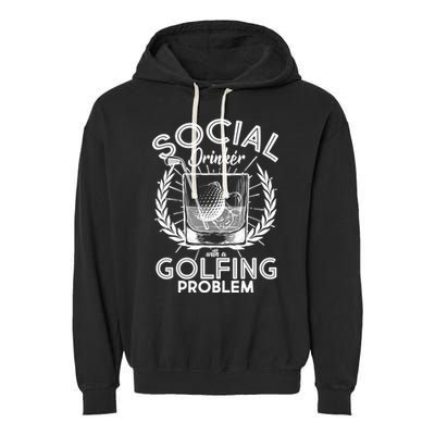 Social Drinker with a Golfing Problem Garment-Dyed Fleece Hoodie