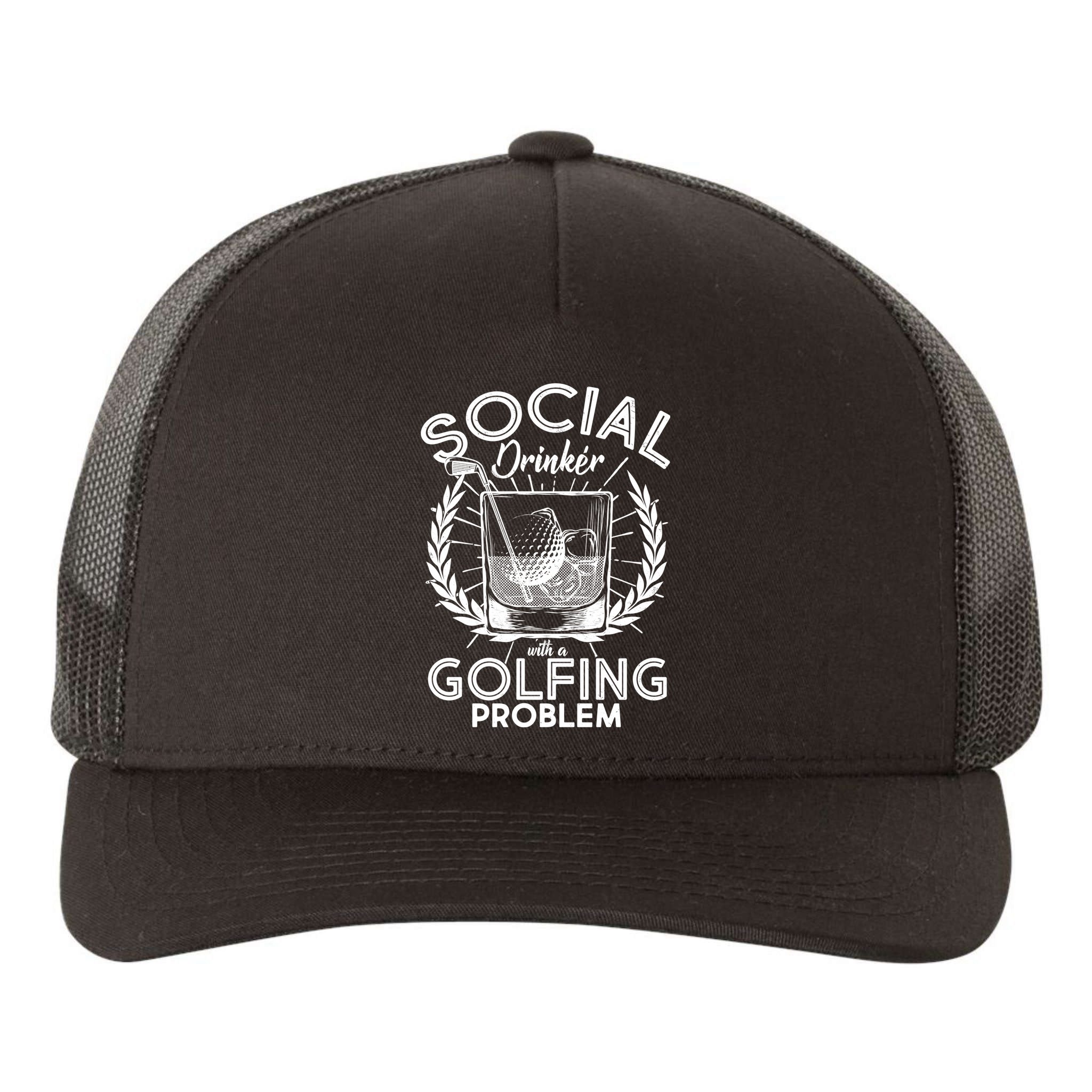 Social Drinker with a Golfing Problem Yupoong Adult 5-Panel Trucker Hat