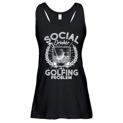 Social Drinker with a Golfing Problem Ladies Essential Flowy Tank
