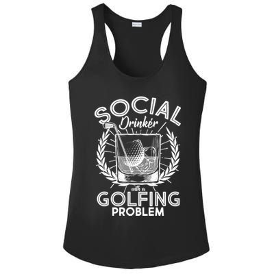 Social Drinker with a Golfing Problem Ladies PosiCharge Competitor Racerback Tank