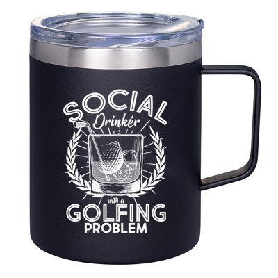 Social Drinker with a Golfing Problem 12oz Stainless Steel Coffee Mug