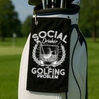 Social Drinker with a Golfing Problem Golf Towel