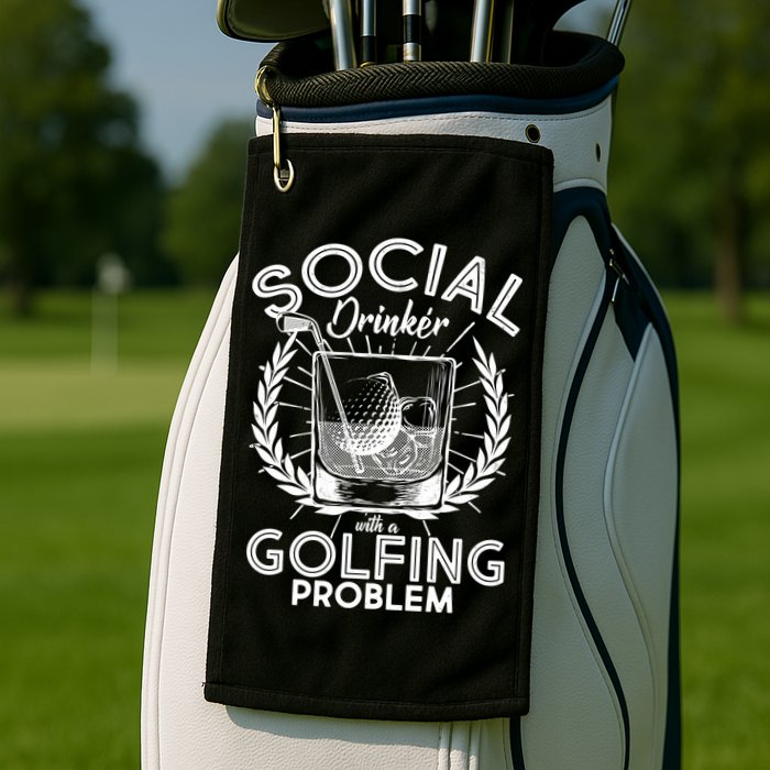Social Drinker with a Golfing Problem Golf Towel