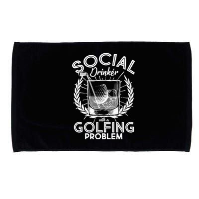 Social Drinker with a Golfing Problem Microfiber Hand Towel