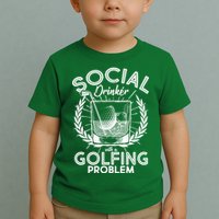 Social Drinker with a Golfing Problem Toddler T-Shirt