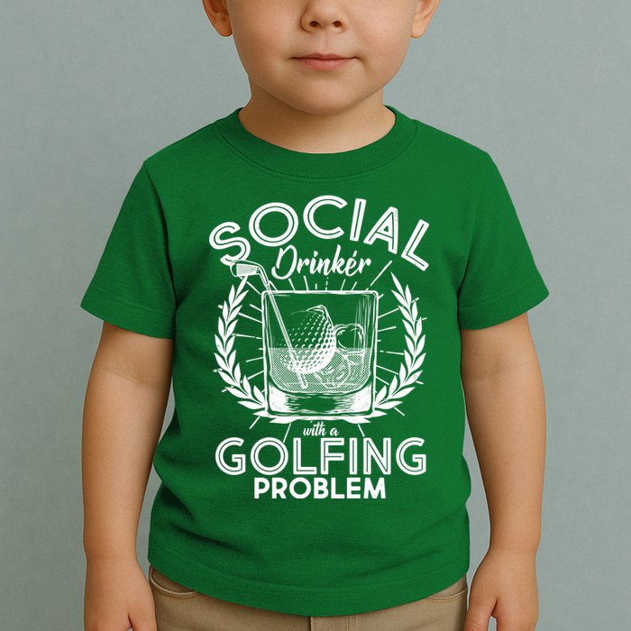 Social Drinker with a Golfing Problem Toddler T-Shirt