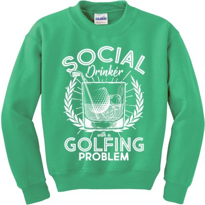 Social Drinker with a Golfing Problem Kids Sweatshirt