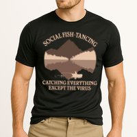 Social Fish-Tancing Funny Social Distancing Cooling Performance Crew T-Shirt
