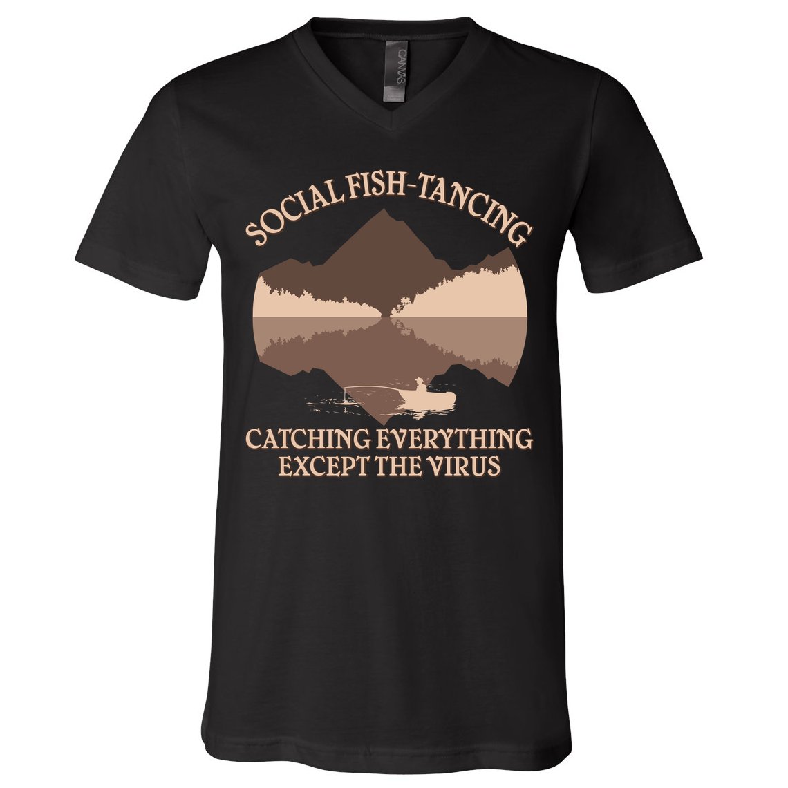Social Fish-Tancing Funny Social Distancing V-Neck T-Shirt