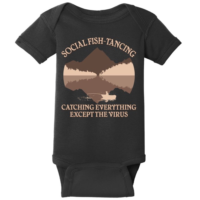 Social Fish-Tancing Funny Social Distancing Baby Bodysuit