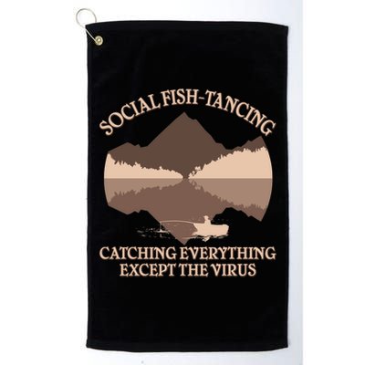 Social Fish-Tancing Funny Social Distancing Platinum Collection Golf Towel