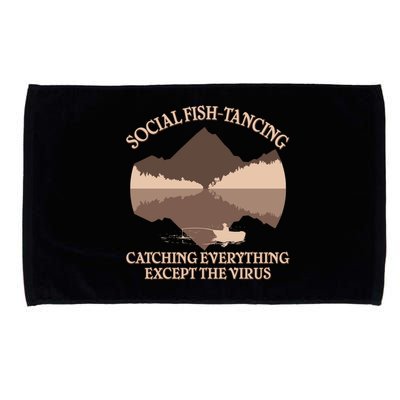 Social Fish-Tancing Funny Social Distancing Microfiber Hand Towel