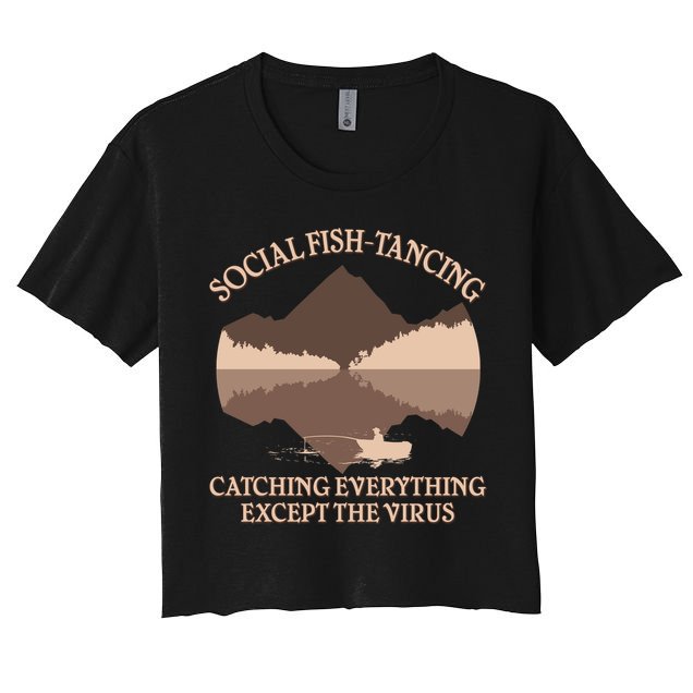 Social Fish-Tancing Funny Social Distancing Crop Top