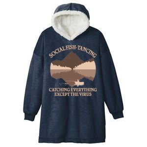 Social Fish-Tancing Funny Social Distancing Hooded Wearable Blanket