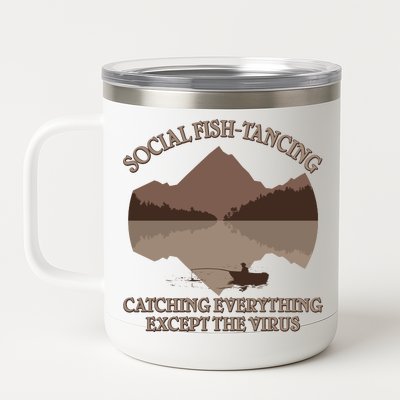 Social Fish-Tancing Funny Social Distancing 12 oz Stainless Steel Tumbler Cup