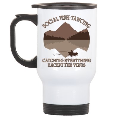 Social Fish-Tancing Funny Social Distancing Stainless Steel Travel Mug