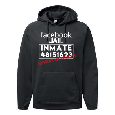 Social Media Jail Inmate Repeat Offender Performance Fleece Hoodie