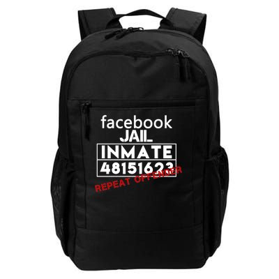 Social Media Jail Inmate Repeat Offender Daily Commute Backpack