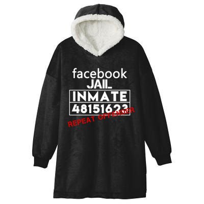 Social Media Jail Inmate Repeat Offender Hooded Wearable Blanket