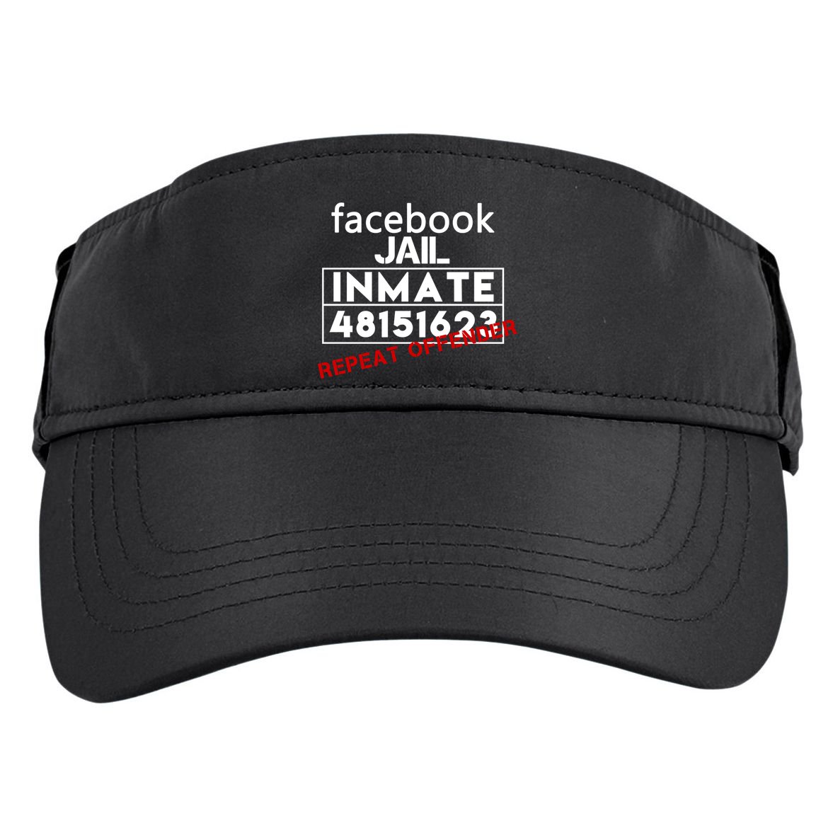 Social Media Jail Inmate Repeat Offender Adult Drive Performance Visor