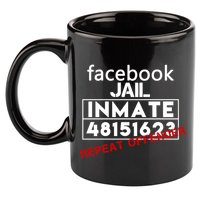 Social Media Jail Inmate Repeat Offender 11oz C Handle Ceramic Mug