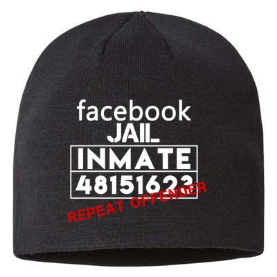 Social Media Jail Inmate Repeat Offender Sustainable Beanie