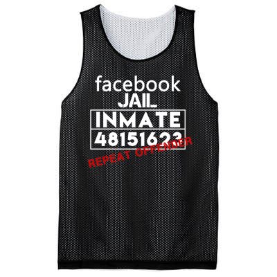 Social Media Jail Inmate Repeat Offender Mesh Reversible Basketball Jersey Tank